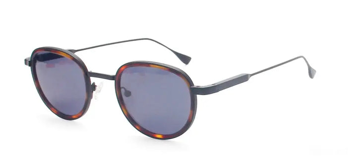 Esnbie 252041 Unisex Full Rim Oval Round Acetate Alloy Sunglasses FuzWeb