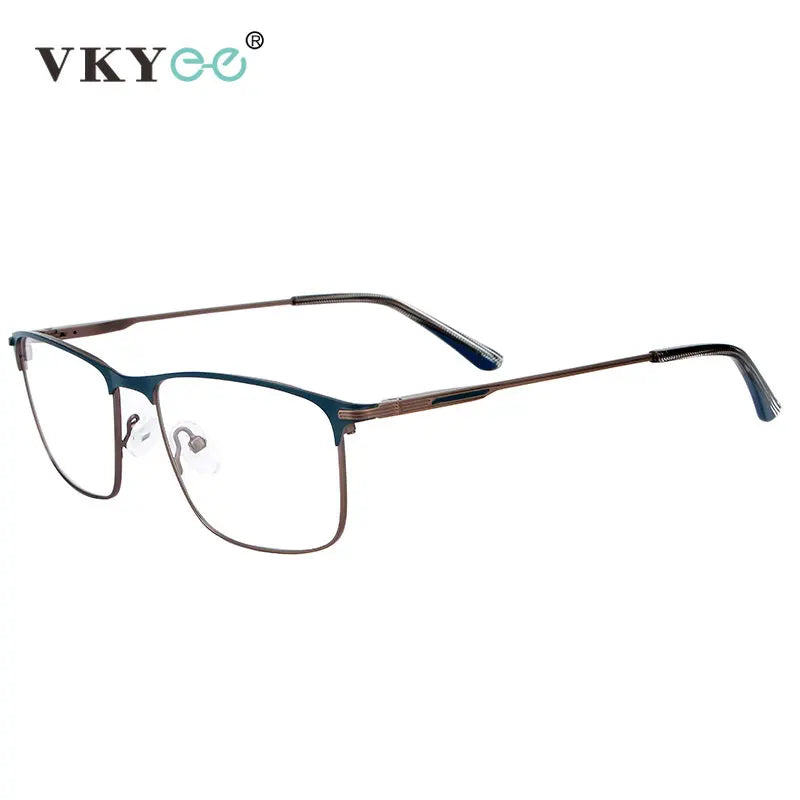 Vicky Men's Full Rim Tr 90 Stainless Steel Square Reading Glasses 2062 Reading Glasses Vicky   