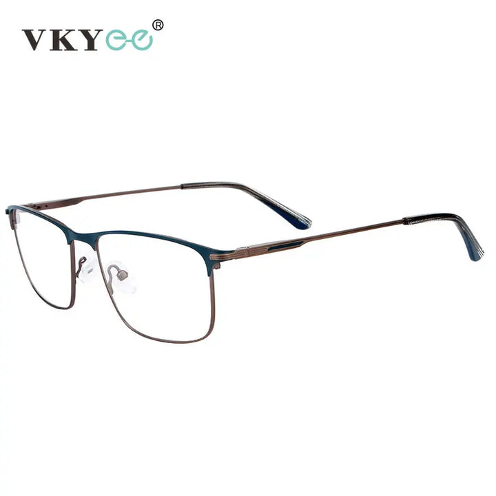 Vicky Men's Full Rim Tr 90 Stainless Steel Square Reading Glasses 2062 Reading Glasses Vicky   