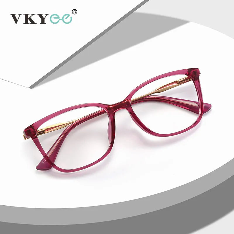 Vicky Women's Full Rim Square Tr 90 Alloy Reading Glasses 2057 Reading Glasses Vicky   