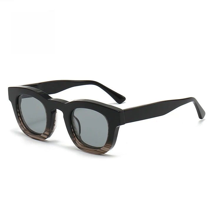 Black Mask Unisex Full Rim Cat Eye Acetate Sunglasses 393146 Full Rim Black Mask C11 As Shown 