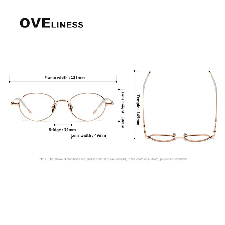 Oveliness Women's Full Rim Oval Round Titanium Eyeglasses 13519 Full Rim Oveliness   