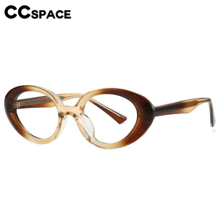 CCSpace Women's Full Rim Oval Pc Plastic Eyeglasses/Sunglasses 56760 Full Rim CCspace   