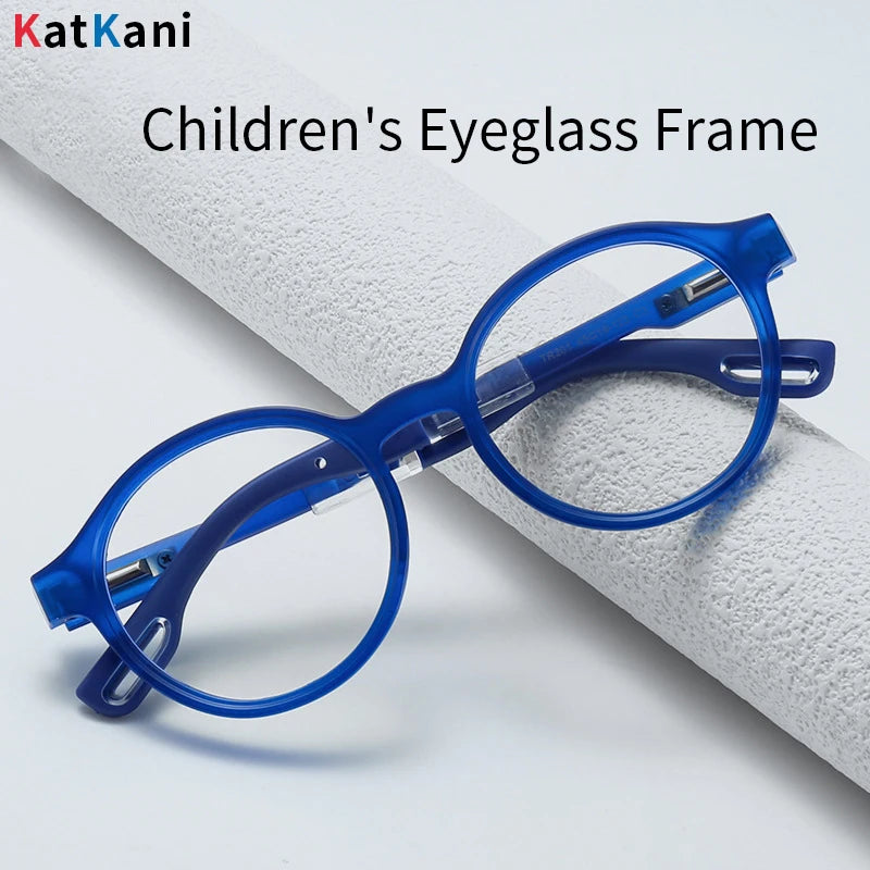 KatKani Unisex Children's Full Rim Round Tr 90 Eyeglasses J201 Full Rim KatKani Eyeglasses   