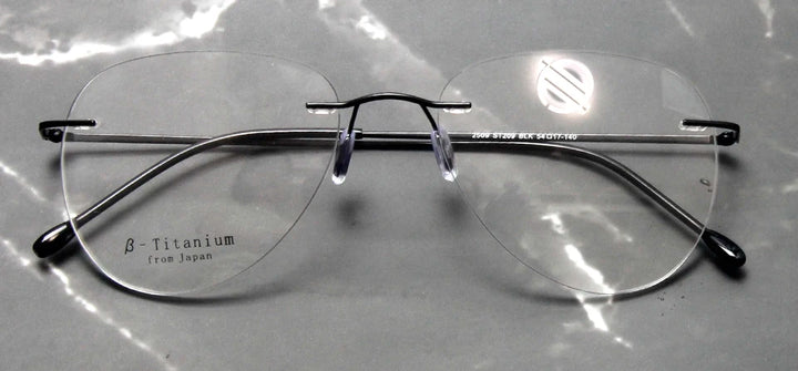 Esnbie Women's Rimless Flat Top Oval Titanium Eyeglasses 243209