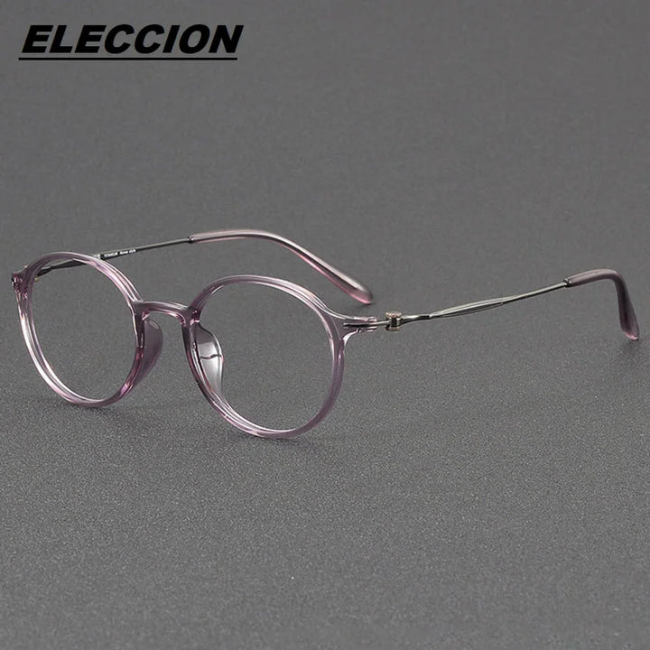 Eleccion Women's Full Rim Round Ultem Titanium Eyeglasses 8667