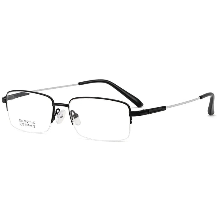 Gmei Optical 5030 unisex semi-rimless titanium alloy prescription eyeglasses — view 3