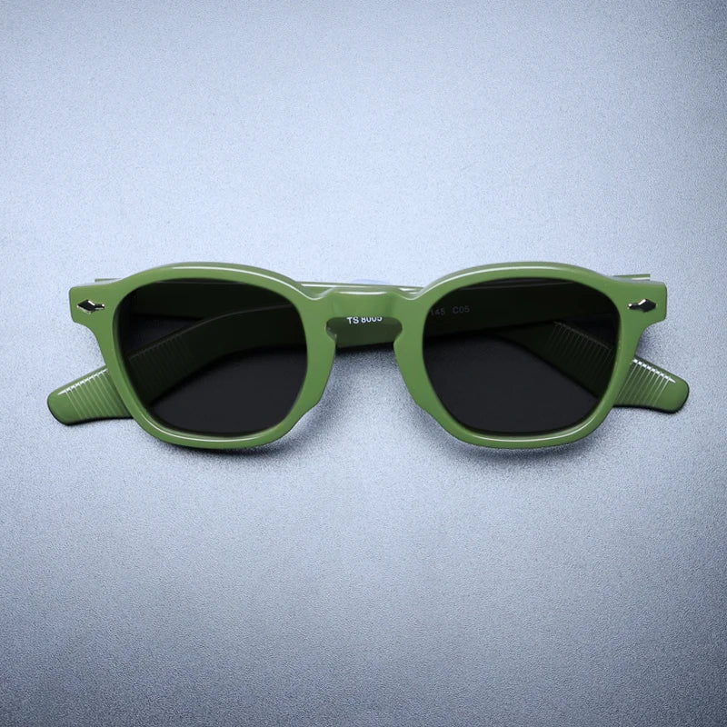 Gatenac Unisex Full Rim Square Acetate Polarized Sunglasses M009 Sunglasses Gatenac Green Black  