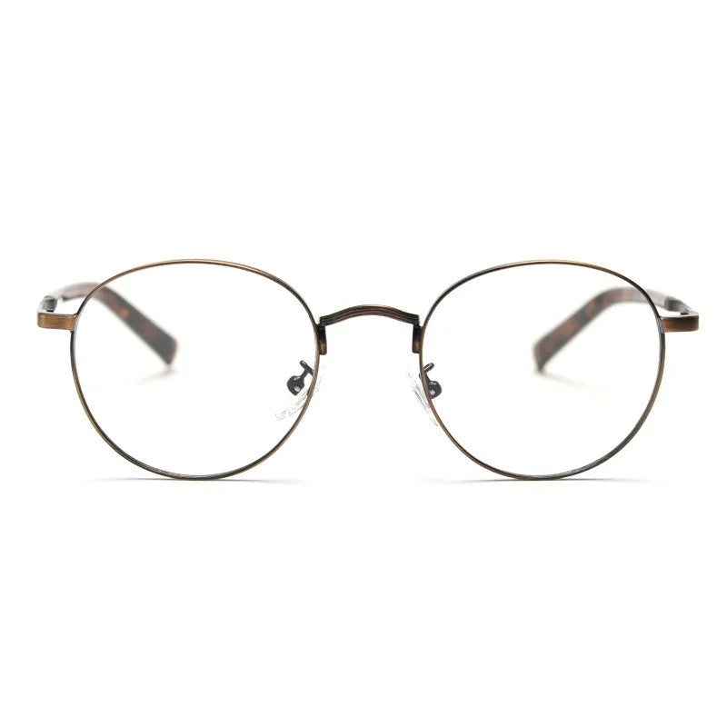 KatKani Unisex Full Rim Round Alloy Eyeglasses 2349 Full Rim KatKani Eyeglasses   