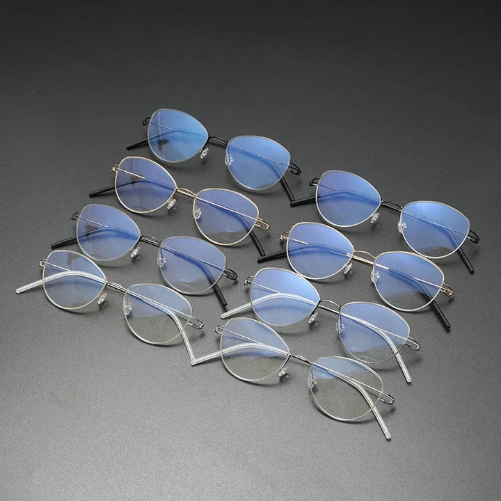 Bobbie Women Full Rim Cat Eye Titanium Eyeglasses Fuz 15
