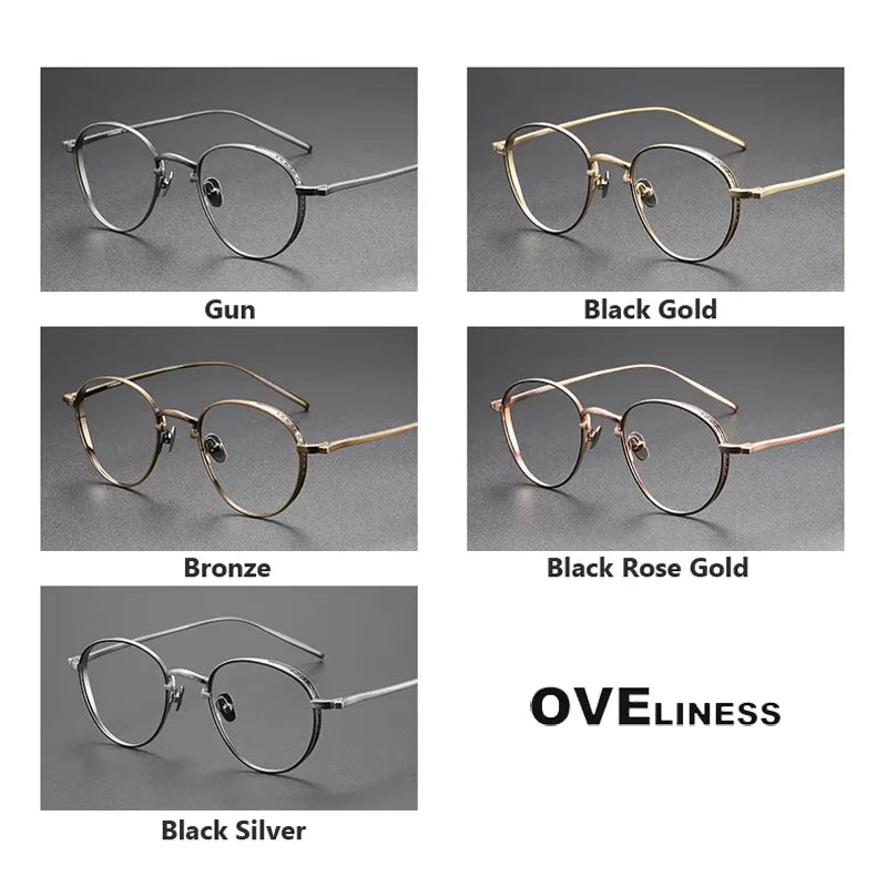 Oveliness Women's Full Rim Oval Square Titanium Eyeglasses 3096 Full Rim Oveliness   