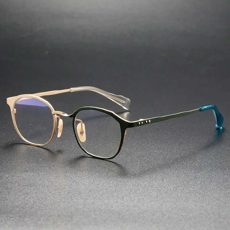 Muzz Women's Full Rim Oval Square Titanium Eyeglassees 370040