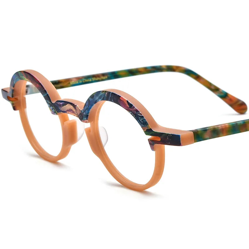 Nobler Women's Full Rim Round Oval Acetate Eyeglasses 319398