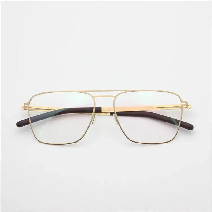 Bobbie 571545 Unisex 138mm Full Rim Square Double Bridge Steel Frames FuzWeb