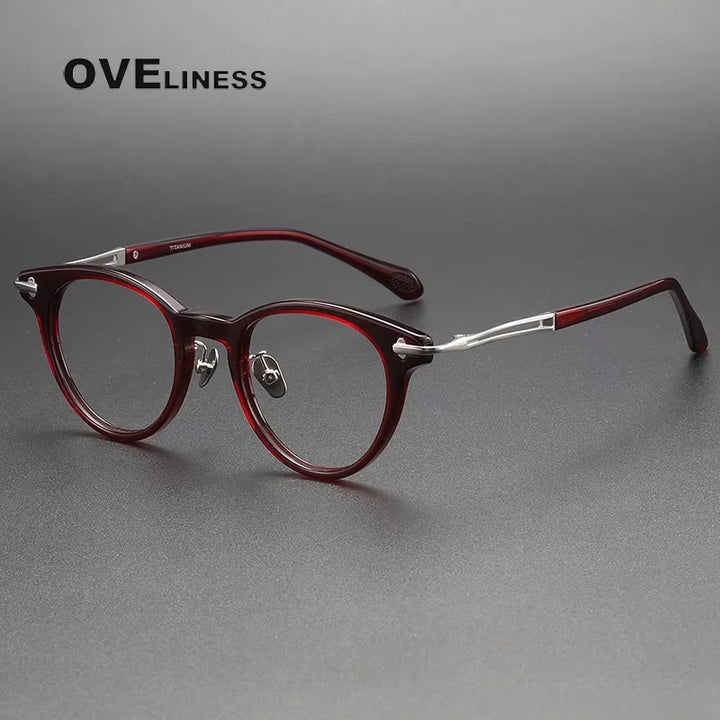 Oveliness Unisex Full Rim Square Acetate Titanium Eyeglasses 811432