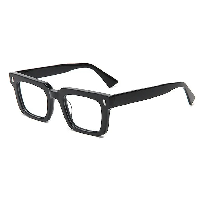 Gatenac Unisex Full Rim Square Brow Line Acetate Eyeglasses 235046 FuzWeb