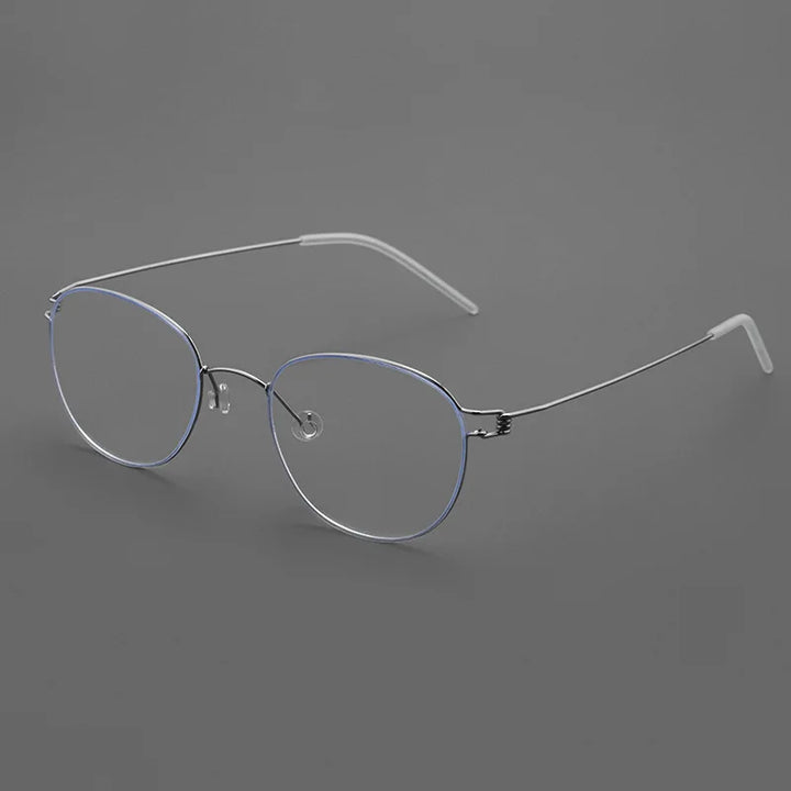 Momoja Women's Full Rim Round Screwless Titanium Eyeglasses 70165