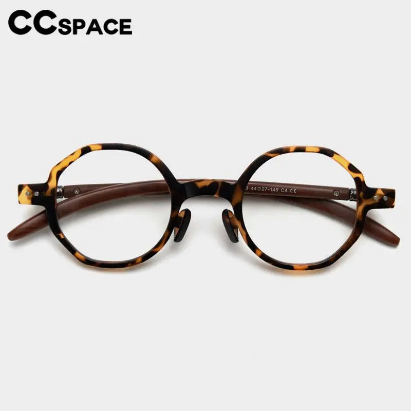 CCspace Unisex Full Rim Polygon Tr 90 Titanium Eyeglasses 56995 Full Rim CCspace   
