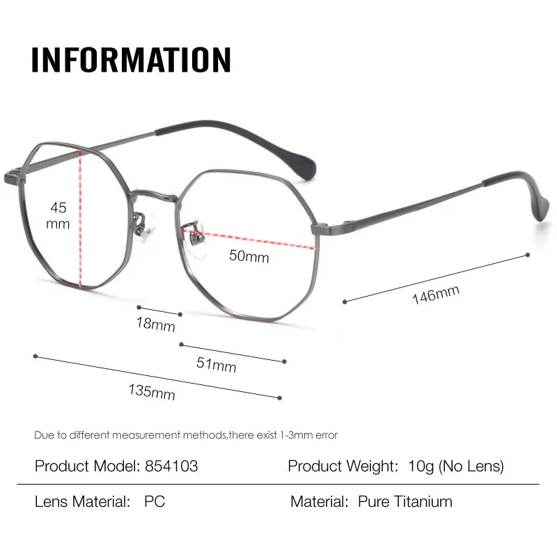 Muzz 854103 unisex titanium prescription eyeglasses — view 2