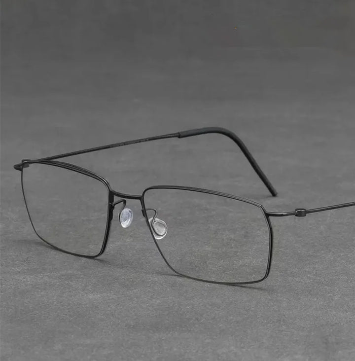 Aimee Unisex Full Rim Square Screwless Titanium Eyeglasses 5509 Full Rim Aimee   