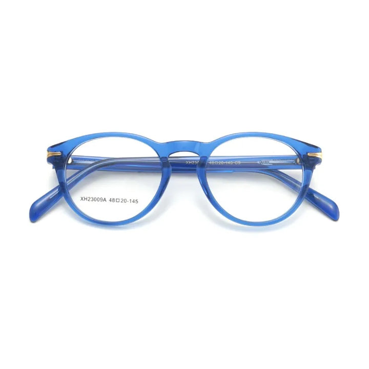 Hewei Women's Full Rim Oval Round Acetate Eyeglasses 23009