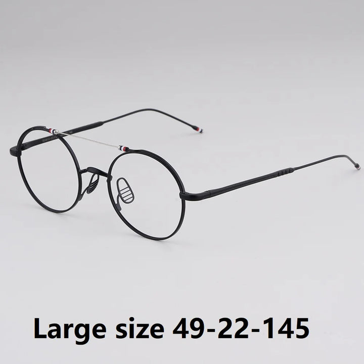 Bobbie Unisex Full Rim Round Double Bridge Titanium Eyeglasses 910910