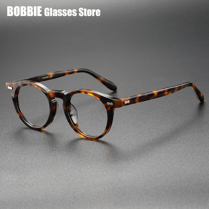 Bobbie Unisex Full Rim Oval Round Acetate Titanium Eyeglasses 765053