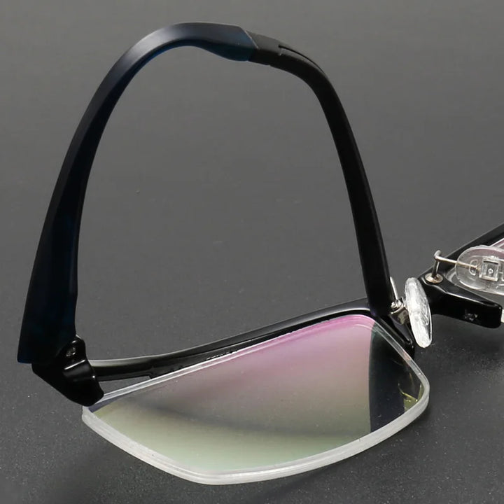 Muzz 8085 men's semi-rimless TR-90 prescription eyeglasses — view 9