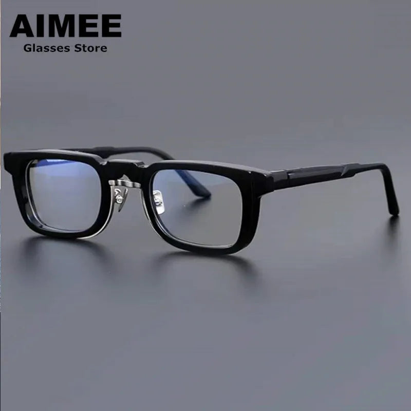 Aimee Unisex Full Rim Square Acetate Eyeglasses 6555 Full Rim Aimee   