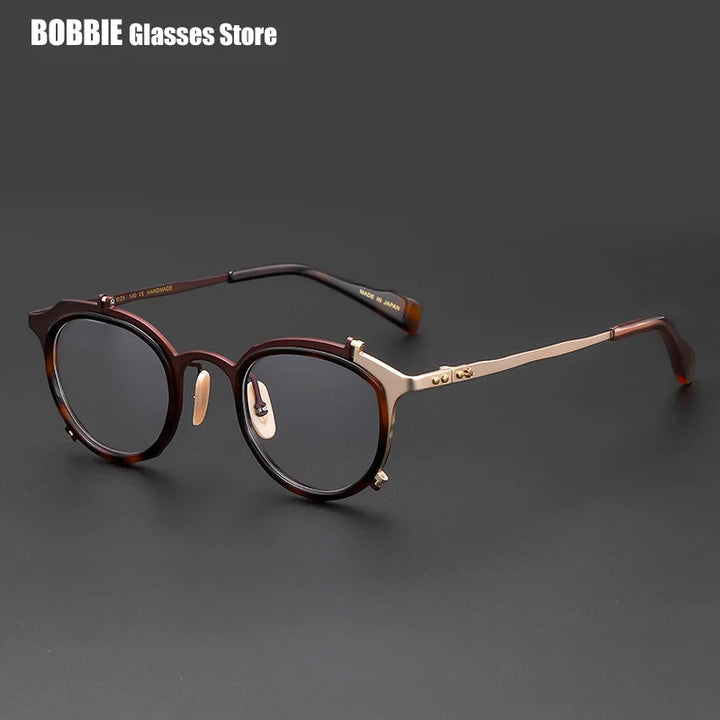 Bobbie Women's Full Rim Oval Polygon Titanium Eyeglasses 960050