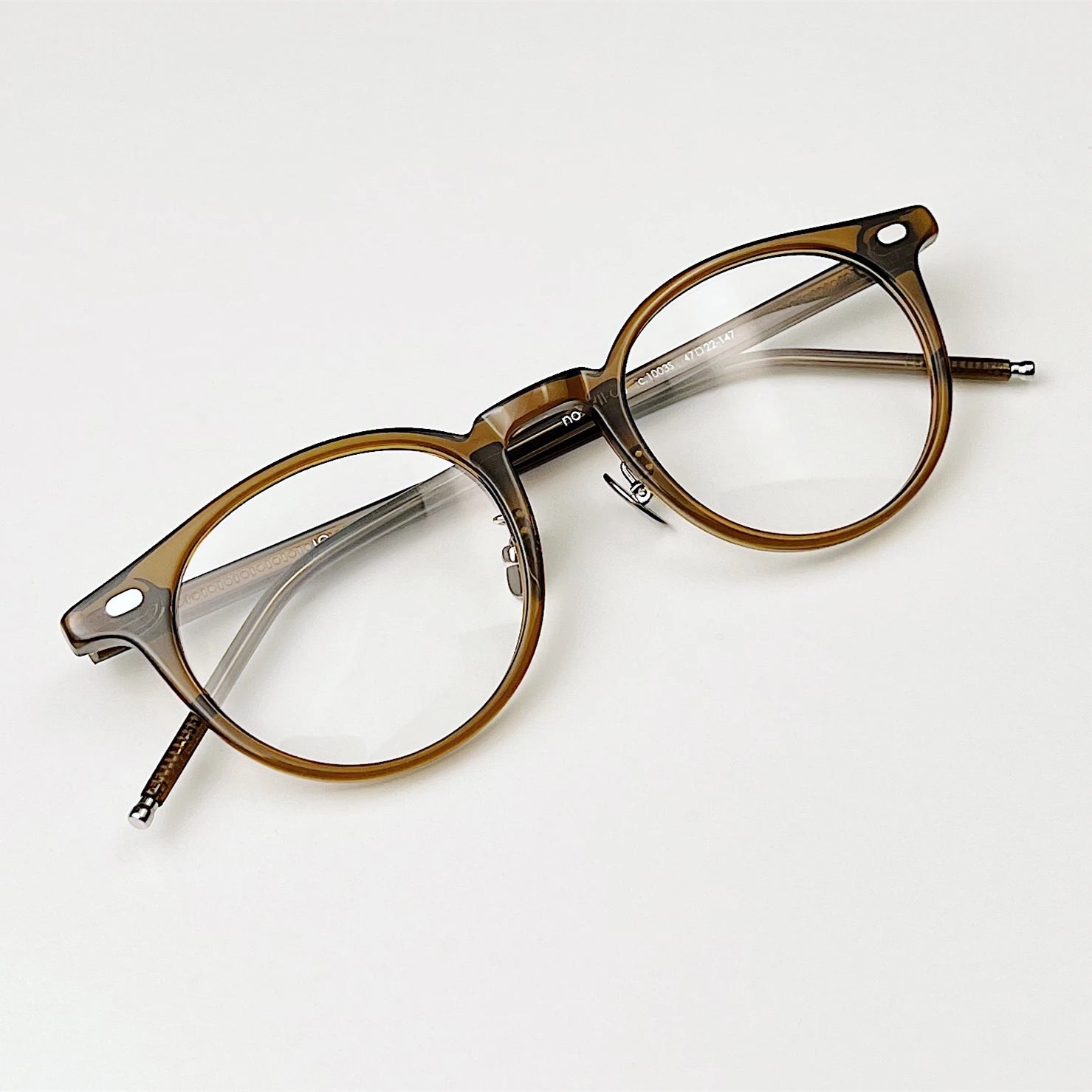 Black Mask Unisex Full Rim Round Acetate Titanium Eyeglasses 49203 Full Rim Black Mask