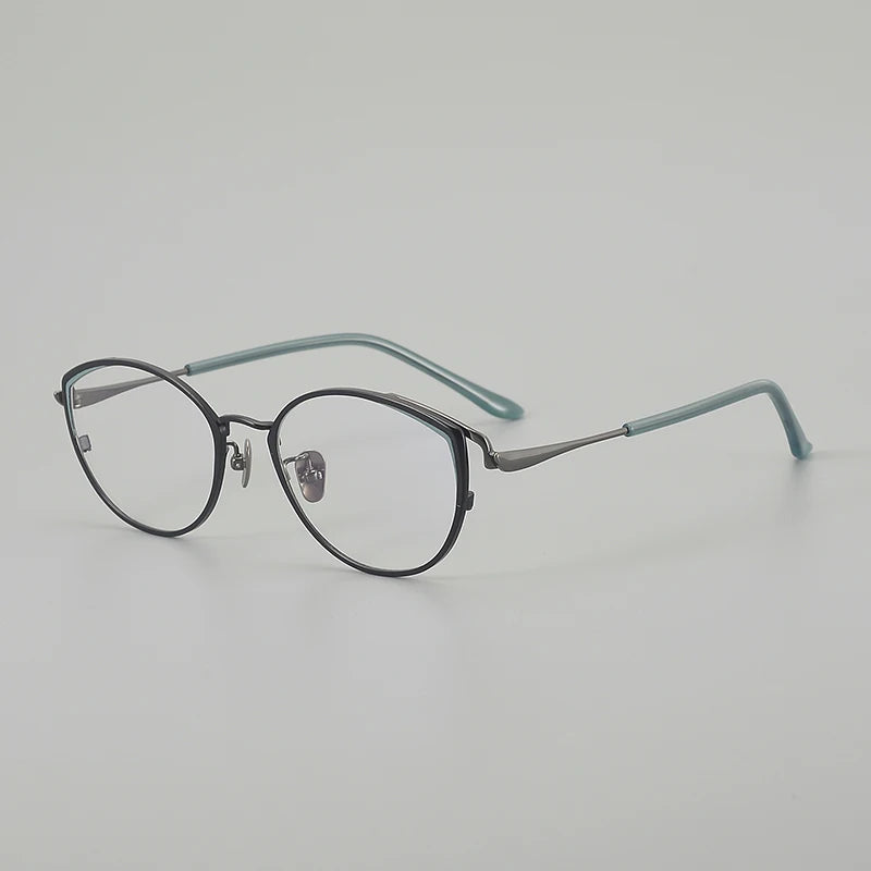 Muzz 030 women's cat eye IP titanium prescription eyeglasses — view 3