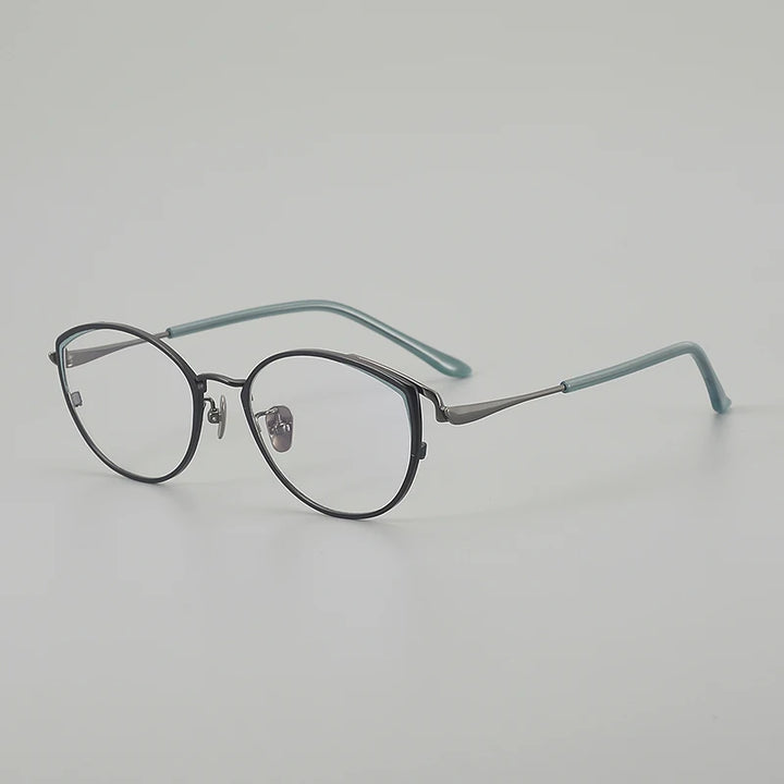 Muzz 030 women's cat eye IP titanium prescription eyeglasses — view 3
