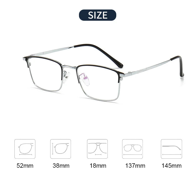 Gmei Women's Full Rim Square Titanium-Alloy Eyeglasses 23160