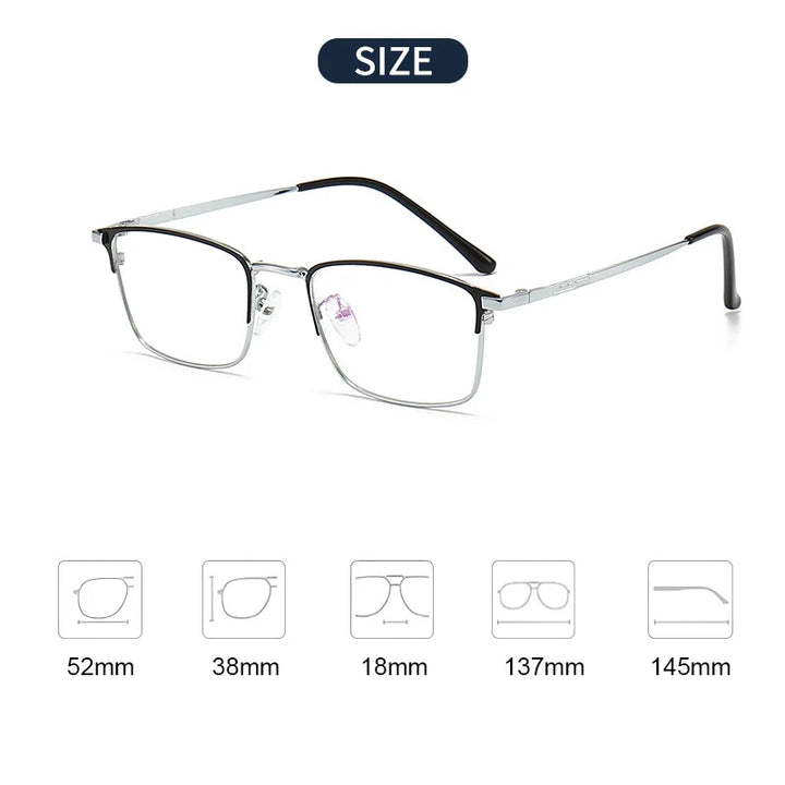 Gmei Women's Full Rim Square Titanium-Alloy Eyeglasses 23160