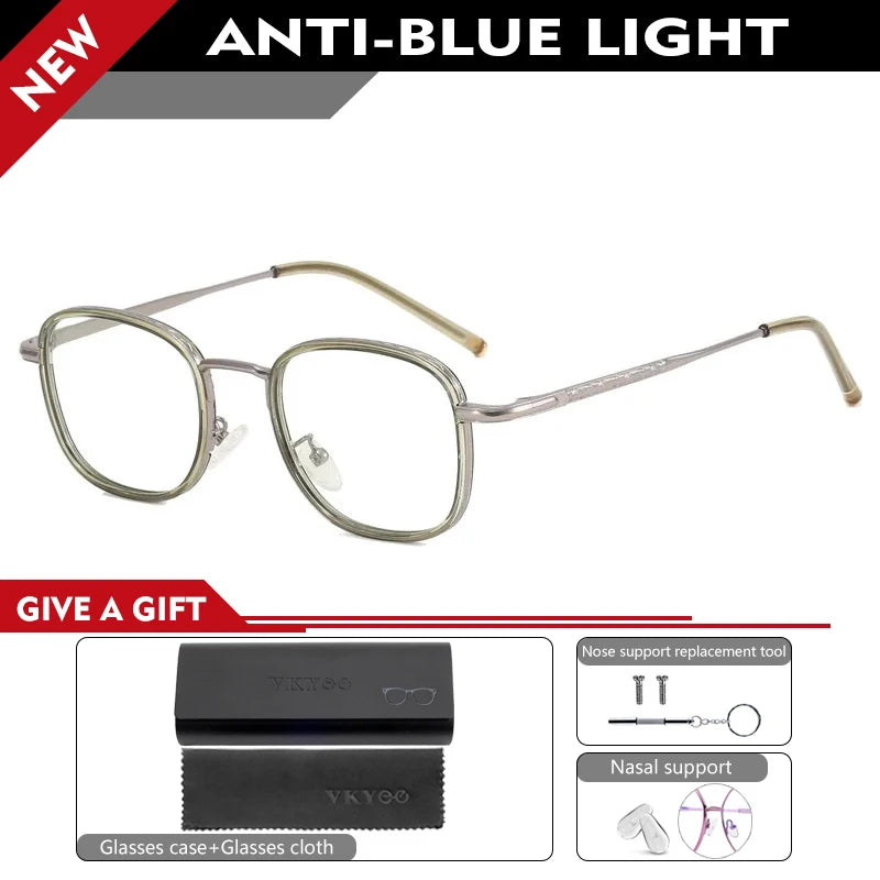 Vicky Unisex Full Rim Square Tr 90 Alloy Reading Glasses 10145