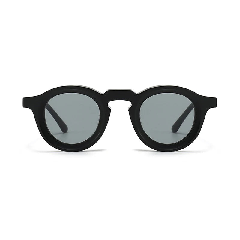 Black Mask Unisex Full Rim Round Acetate Sunglasses 442741 Full Rim Black Mask   