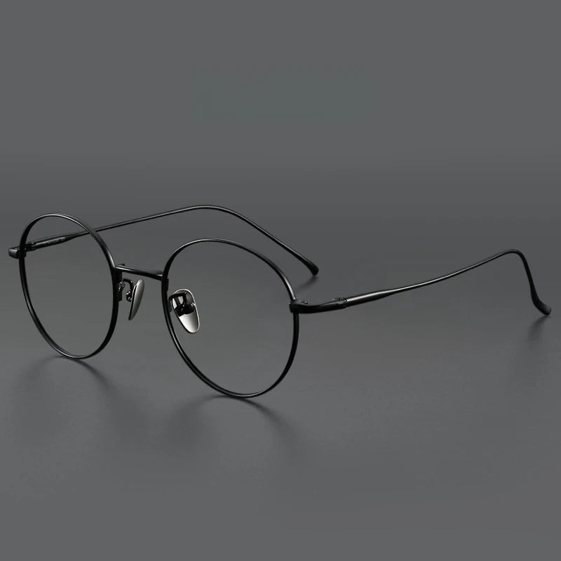 Hdcrafter Women's Full Rim Round Titanium Eyeglasses 71644