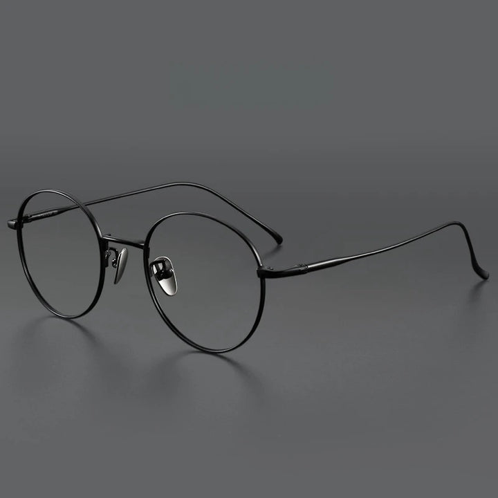 Hdcrafter Women's Full Rim Round Titanium Eyeglasses 71644