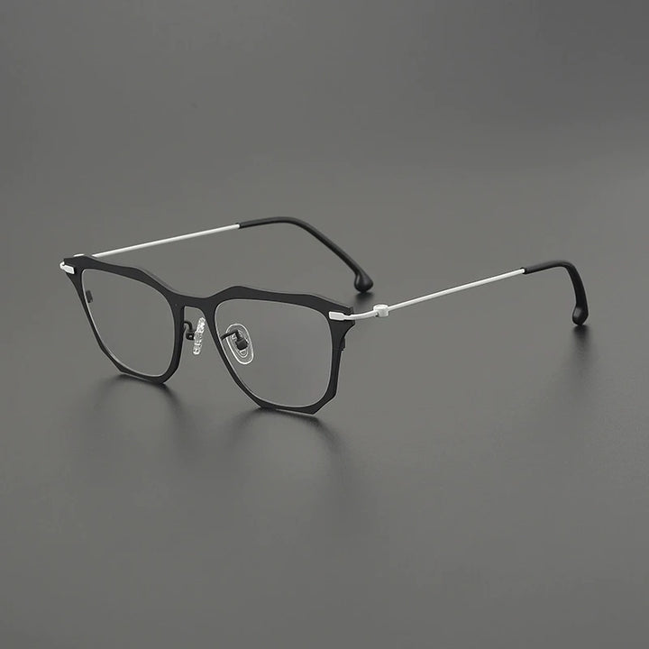 Gatenac Unisex Full Rim Square Brow Line Titanium Eyeglasses G85838