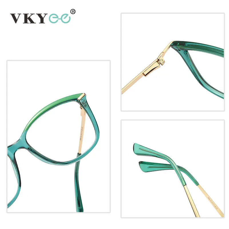 Vicky Women's Full Rim Cat Eye Tr 90R Alloy Reading Glasses 2036 Reading Glasses Vicky   