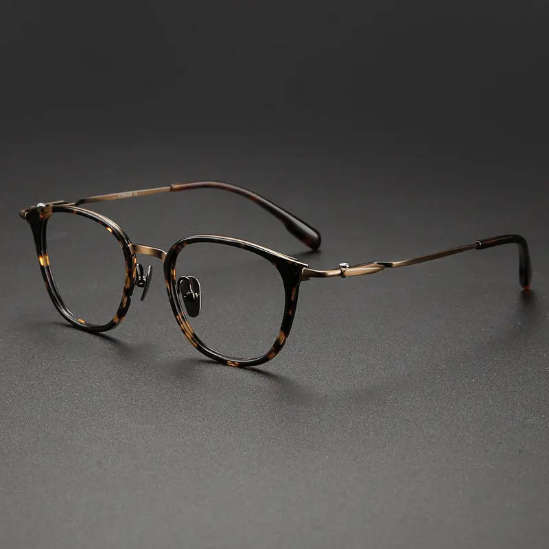 Black Mask Unisex Full Rim Oval Titanium Eyeglasses BM-0059