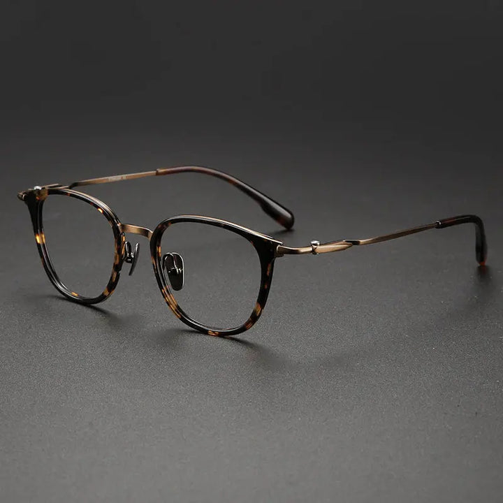 Black Mask Unisex Full Rim Oval Titanium Eyeglasses BM-0059