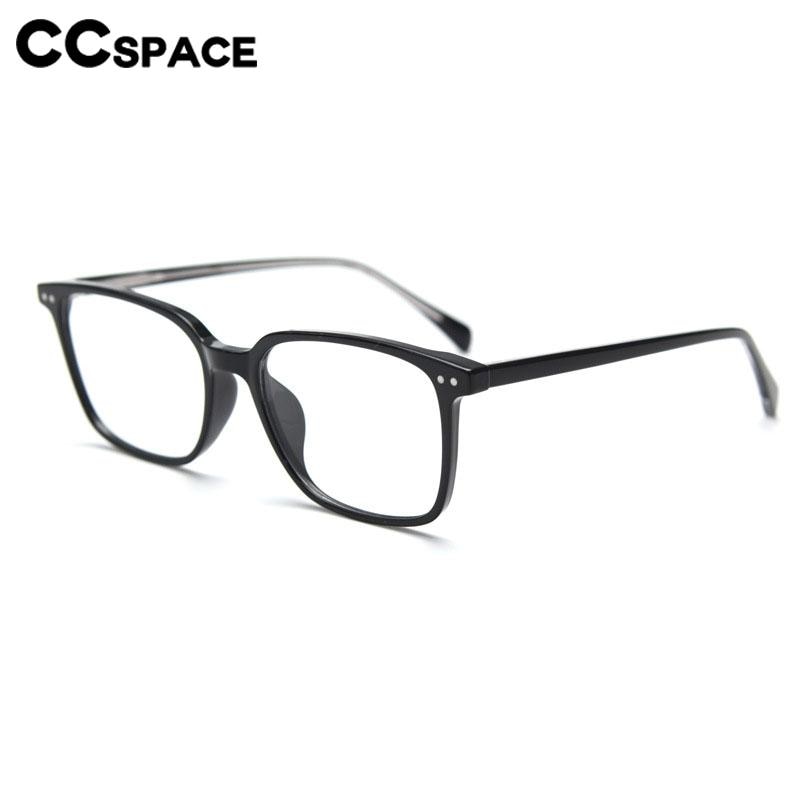 CCspace Unisex Full Rim Square Tr 90 Titanium Eyeglasses 56787 Full Rim CCspace   