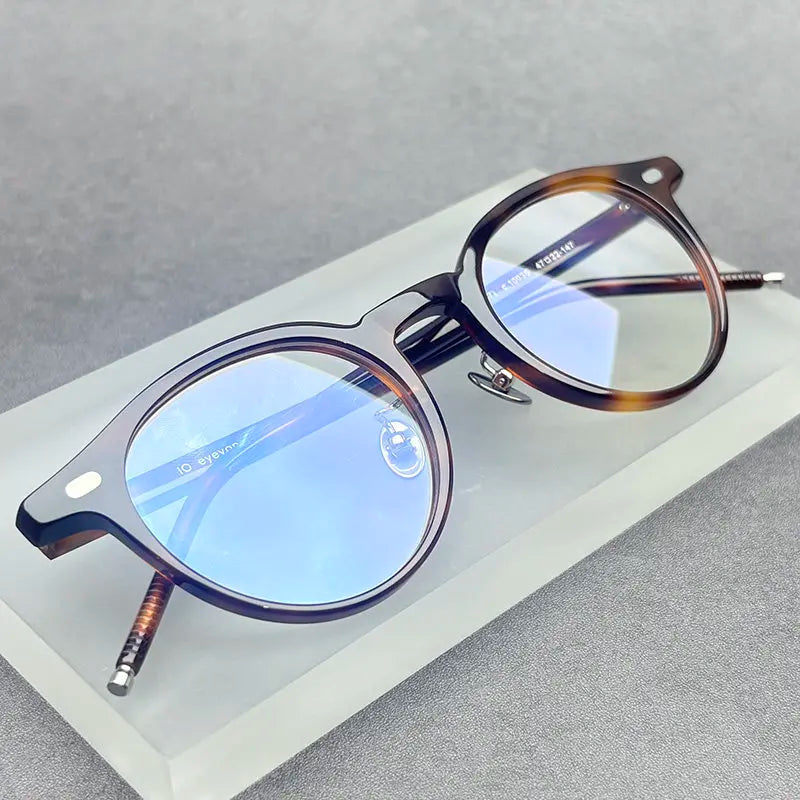 Black Mask Unisex Full Rim Round Acetate Eyeglasses BM-333