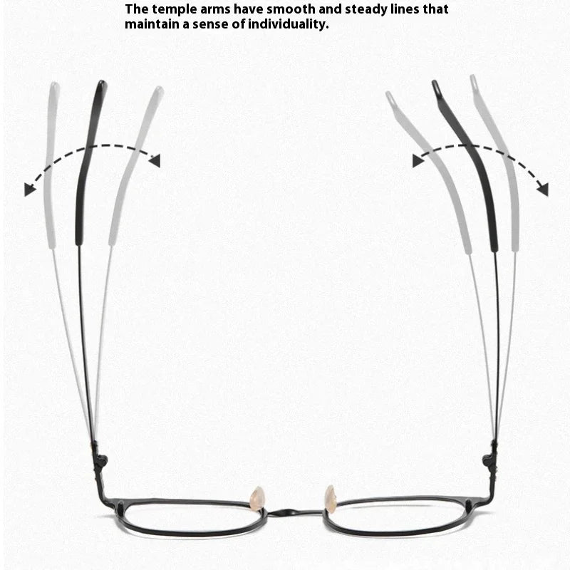 Muzz Women's Full Rim Oval Square Titanium Eyeglassees 370040