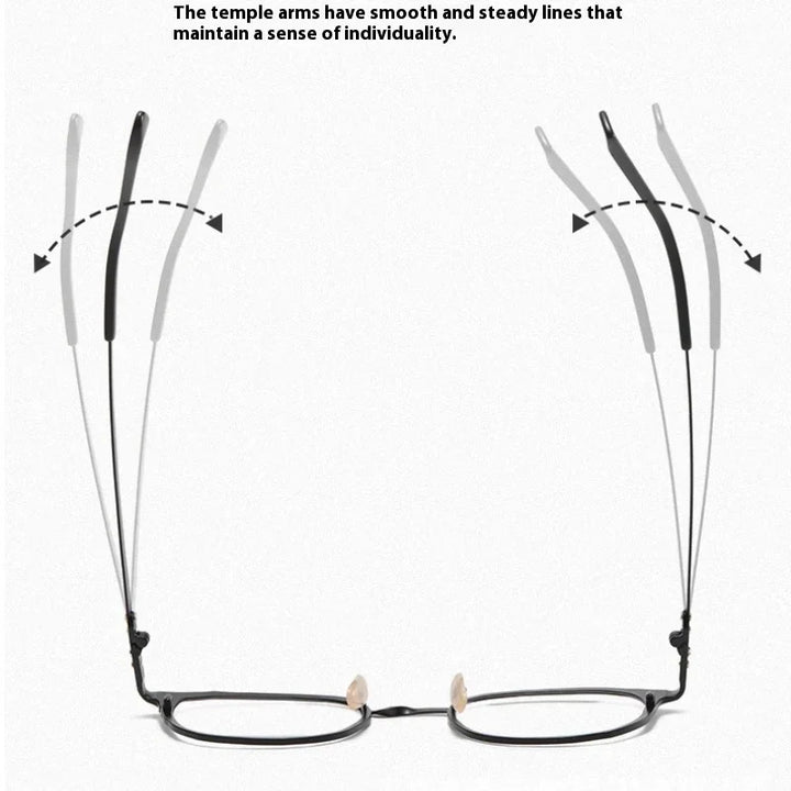 Muzz Women's Full Rim Oval Square Titanium Eyeglassees 370040