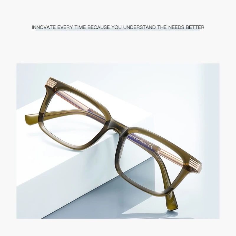Vicky Men's Full Rim Square TR90 Blue Light Prescription Eyeglasses PFD2323 - view 2