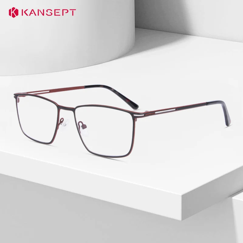 Kansept Unisex Full Rim Square Alloy Tr 90 Reading Glasses 74633