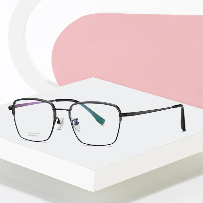 Hotony Women's Full Rim Pure Titanium Prescription Eyeglasses YJ2050 - view 2